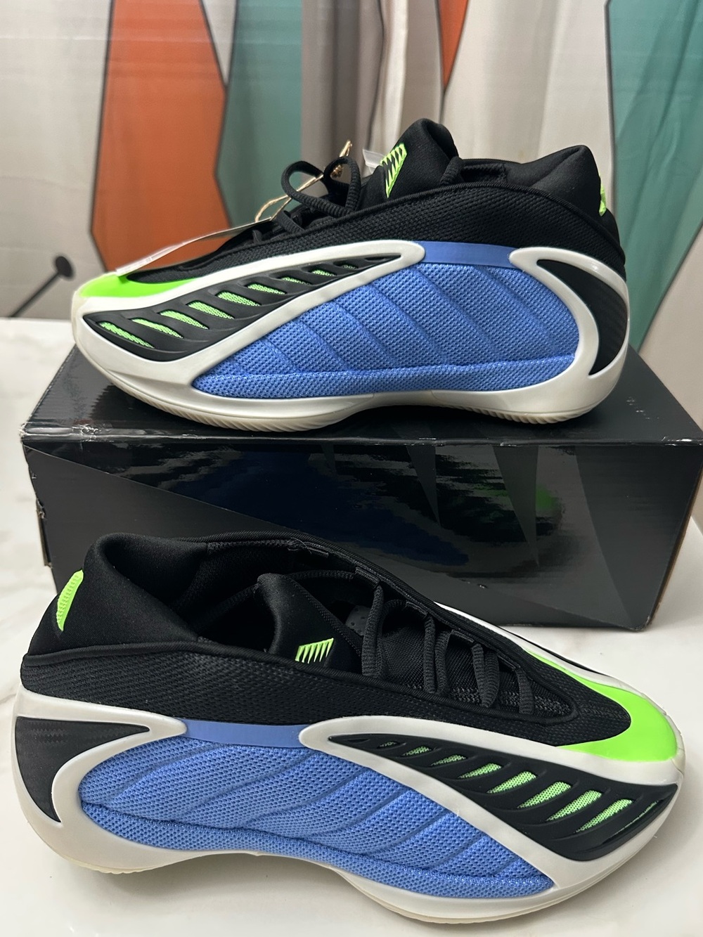 Adidas AE 2 Anthony Edwards 'Blue Fusion' Green Black Unisex (JR4359)